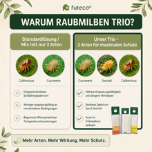 Lade das Bild in den Galerie-Viewer, Raubmilben Trio gegen Thripse, Spinnmilben &amp; Weiße Fliege - Biologische Nützlinge – 3-fach Schutz für Ihre Pflanzen
